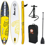 Z Ray Paddle Board Package with Inflatable SUP, Pump, Paddle and Backpack