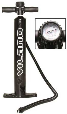 Vilano SUP High Pressure Manual Air Pump with Built-In Pressure Gauge