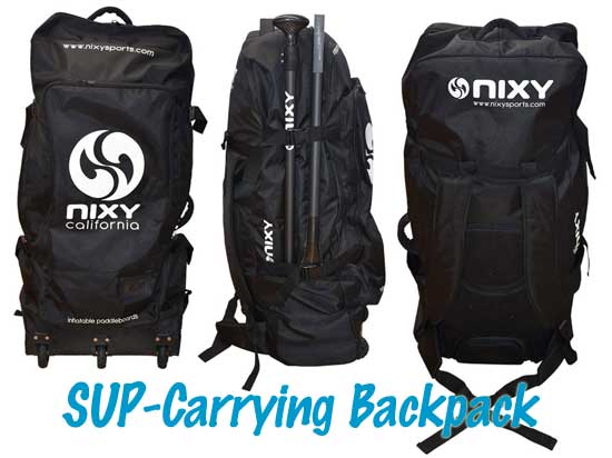 Yoga SUP Backpack for carrying paddle board, paddle, high pressure pump and more