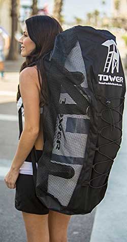 Tower iSUP Backpack Bag for Carrying your Inflatable Paddle Board, Paddle and Air Pump