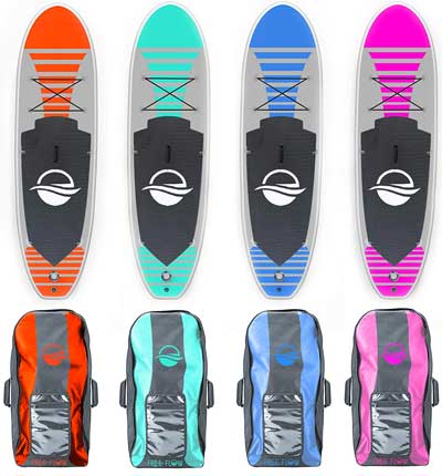 SereneLife SUP Colors: Aqua, Blue, Orange and Pink