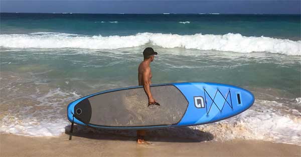 Surfing with Gili Inflatable Paddleboard