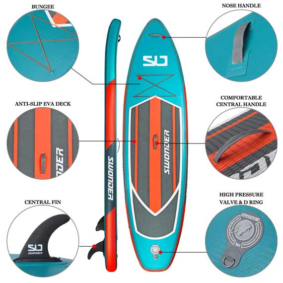 Swonder Inflatable SUP Features