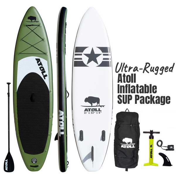 Atoll Inflatable SUP Package for Riding Rough Water Like Rivers