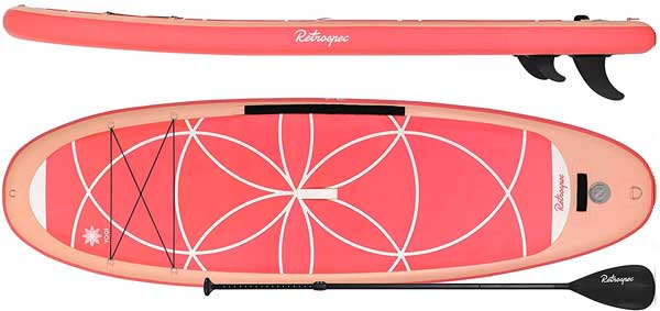 Extra Wide Coral Retrospec Yogi Inflatable SUP