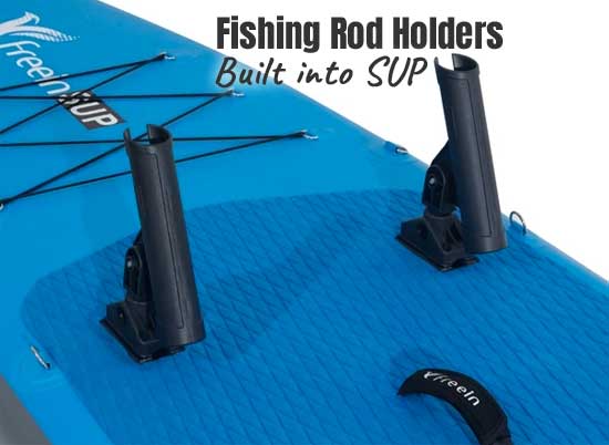 SUP Fishing Rod Holders Built into Paddleboard