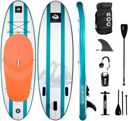 Roc SUP Package with Paddle, Pump, Fin, Backpack, Leash, Dry Bag