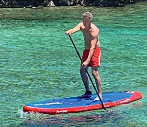 Paddleboarding on an Aqua Planet Inflatable SUP