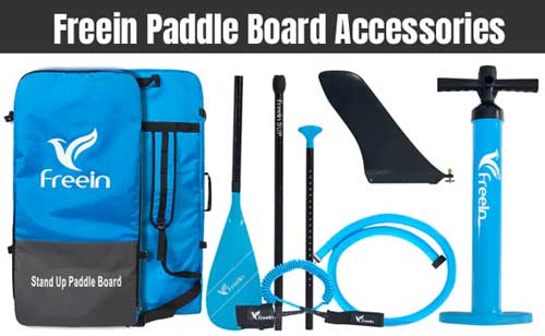 Freein Paddleboard Accessories Included in Package: Paddle, Air Pump, Backpack, Detachable Fin